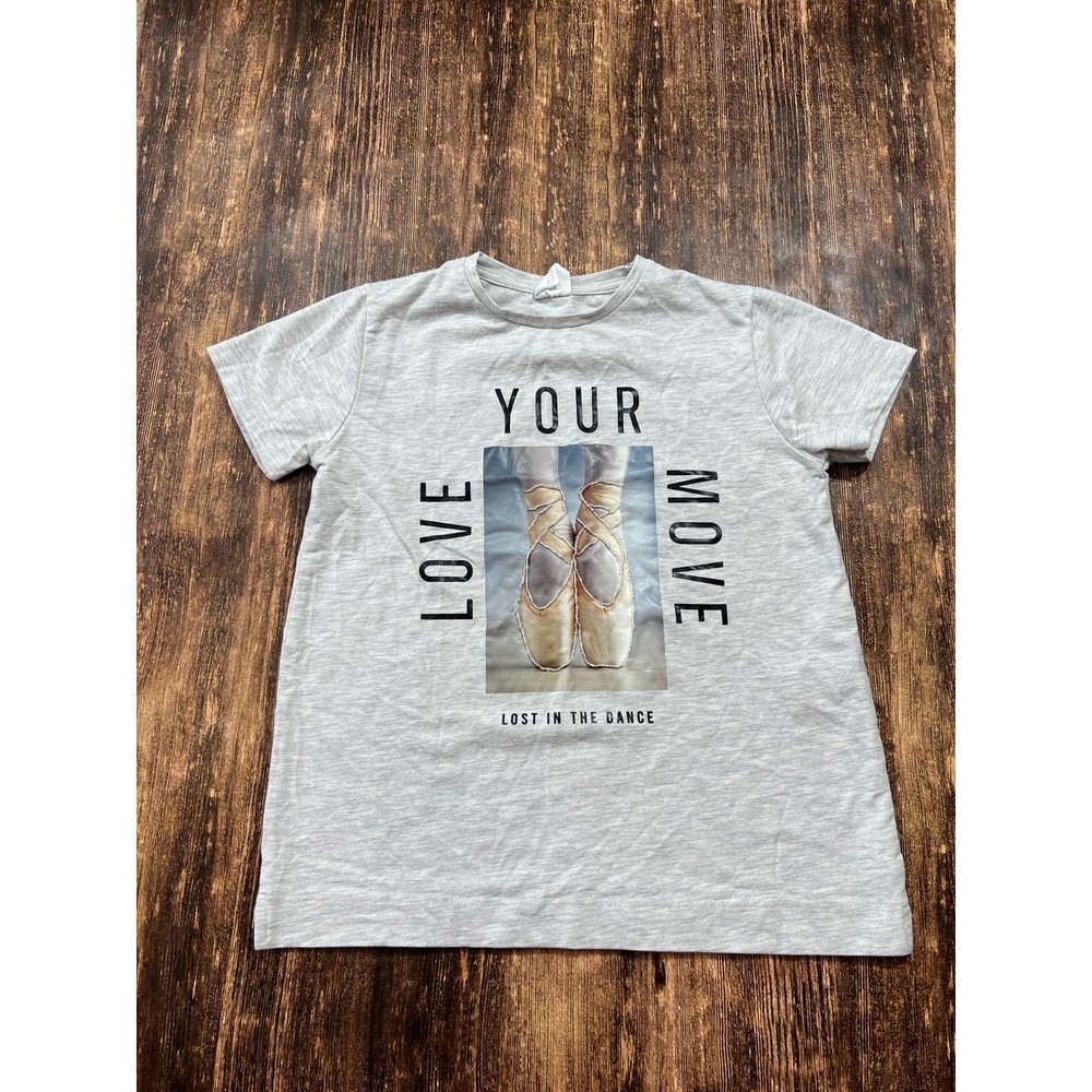 Zara Size 9 Ballet Collection Love Your Move Tee